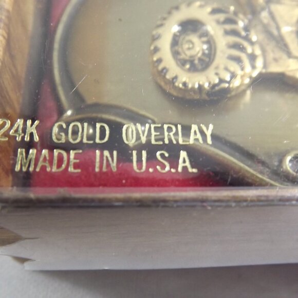 Gold Tractor Belt Buckle - Picture 2 of 9